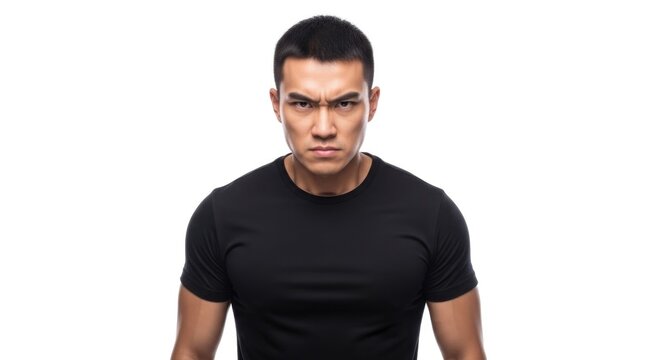 Close-up of a man with an angry expression - Powered by Adobe