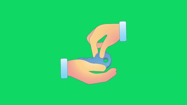 hand holding a green apple