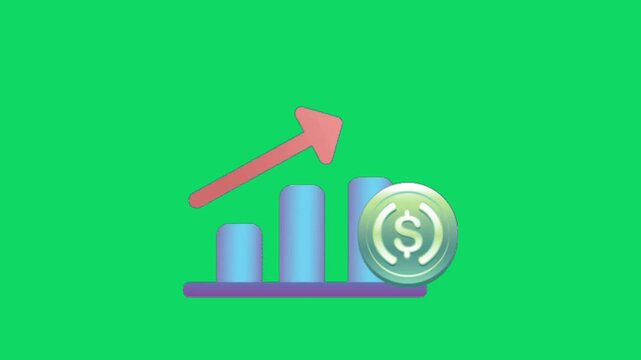 business graph and arrow