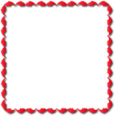 Red beautiful vintage frame on a transparent background. PNG, 300 DPI 