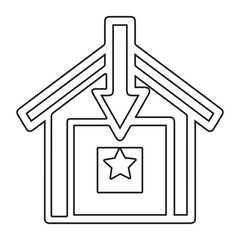 Attic line icon