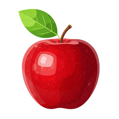 red apple on empty background