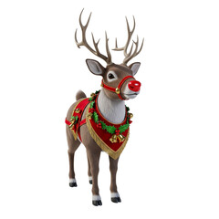 reindeer with santa hat