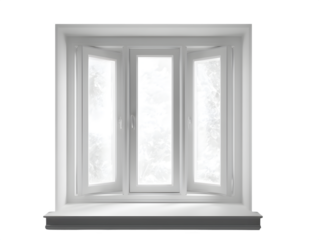 Bright, airy window opening to a lush, sunlit garden view, inviting natural light indoors