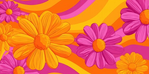 Colorful flower border