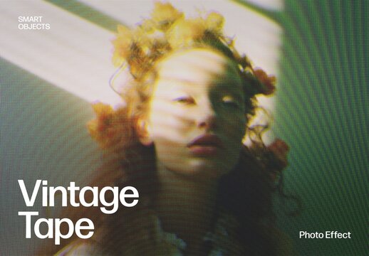 Vintage VHS Tape Photo Effect with CCTV Texture & Y2K Aesthetic