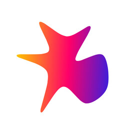 red star on white background