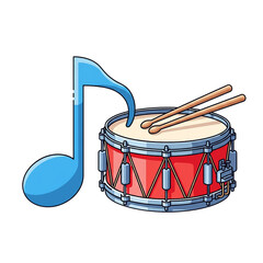 drum kit isolated on empty background