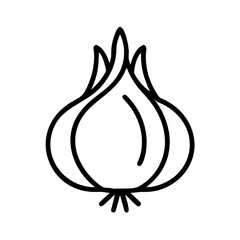 Simple Outline of a Fresh Onion, Symbolizing Healthy Eating and Culinary Delights