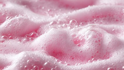 Obraz premium Close-up of pink sudsy foam