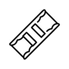 Minimalist Outline of a Snowboard with Binding Attachments, Clean Vector Graphic