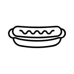 Stack of Pancakes with Syrup on a Plate - Simple Line Art Icon