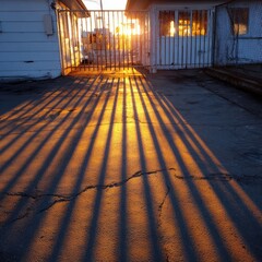 Golden shadows of a gate