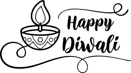 diwaly typography vector 