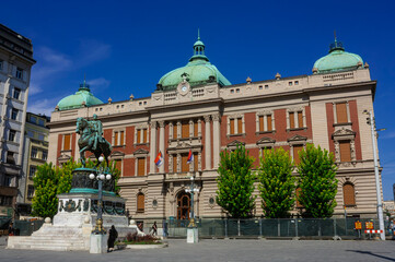 View of the national museum of Serbia in Belgrade
