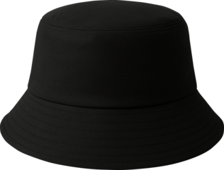 Mockup black top bucket hat