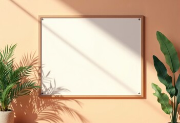 Wall-mounted schedule board flipped to its blank side, ideal for planning