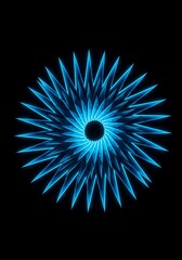 Obraz premium Abstract Blue Starburst Pattern.