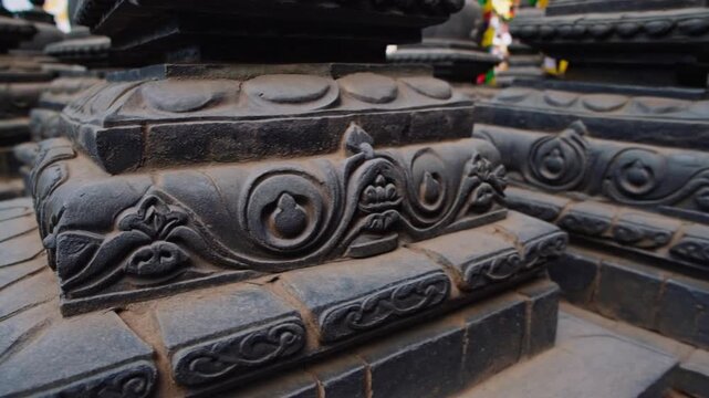 Miniature Religious Monuments at the Bajradhatu Chaitya, the Gateway to the Swayambhunath Sacred Site