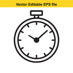 Stopwatch icon isolated on white background