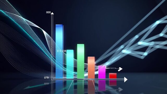 Abstract Background Illustration Representing the Concept of Bar Graph