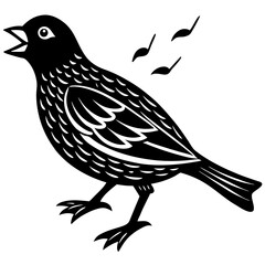 Singing Bird Illustration