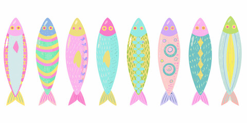 Colorful Fish Pattern Design