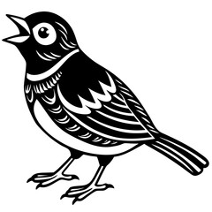Fototapeta premium Singing Bird Illustration