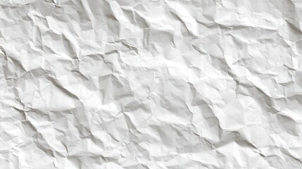 Obraz premium Blank white crumpled paper poster texture background. White paper wrinkled poster template isolated on transparent background..