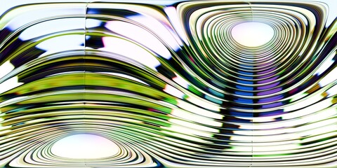 Vibrant HDRI 360 environment with fluid neon waves and warped reflections. Ideal for futuristic visualizations, creative 3D projects, and immersive CGI backdrops. © barbarazm