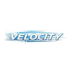 Dynamic Velocity Text Logo with Motion Trails Design