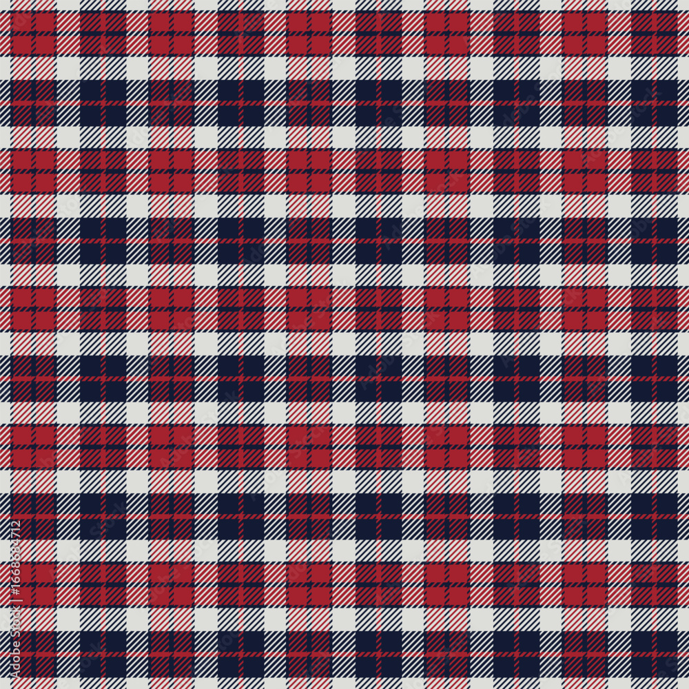 Canvas Prints plaid with twill weave repeat pattern.checkered tartan gingham seamless pattern in blue and red.geom
