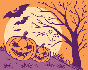 halloween-party-poster-vector-with-pumpkins--ghost (1).eps