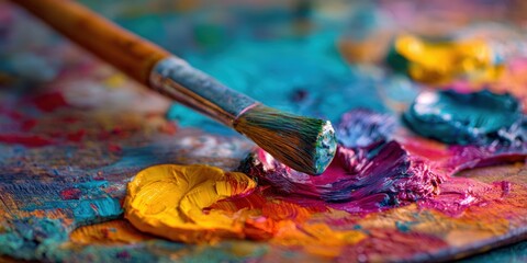 Fototapeta premium Artist's Palette with vibrant colors