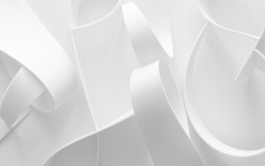 Curvilinear elements in white background