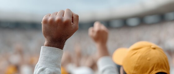 Enthusiastic Cricket Fans Celebrating Victory in Stadium Authentic High-Quality Sports Lifestyle for Millennial Marketing and Social Media Campaigns