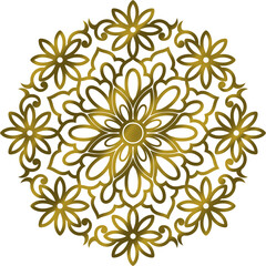 abstract gold mandala floral background.