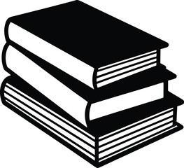 books-icon--stack-of-black-books-silhouette-vector (2).eps