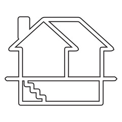 Basement line icon