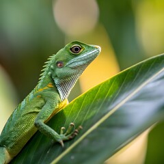 Small Green Iguana Closeup