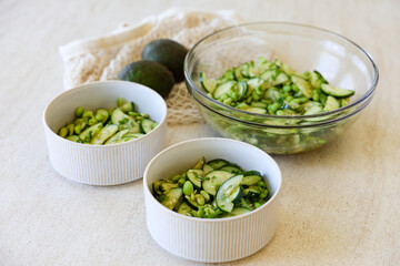 Edamame Cucumber Salad