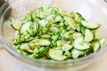 Edamame Cucumber Salad