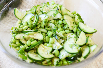 Edamame Cucumber Salad