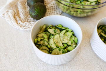 Edamame Cucumber Salad