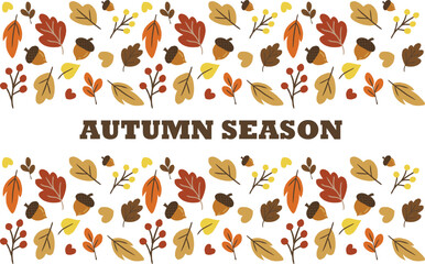Thanksgiving Autumn Background with Colorful Leaves