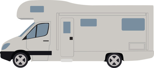 Naklejka premium White RV Motorhome Illustration
