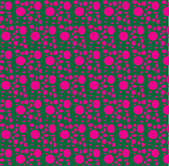 seamless floral pattern with green spaces