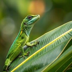 Small Green Iguana Closeup
