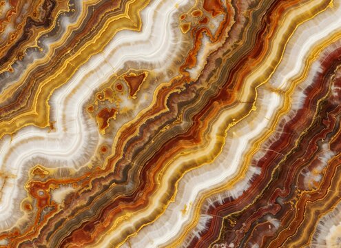Earthy Stone Swirl: A stunning close-up showcases a rich, natural stone, its intricate layers and patterns in warm, earthy tones that evoke a sense of timeless elegance.