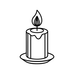 Burning candle vector illustration